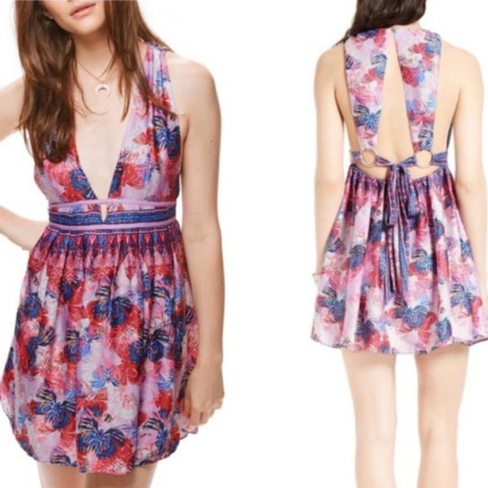 Free People Purple Daydreamin mini dress